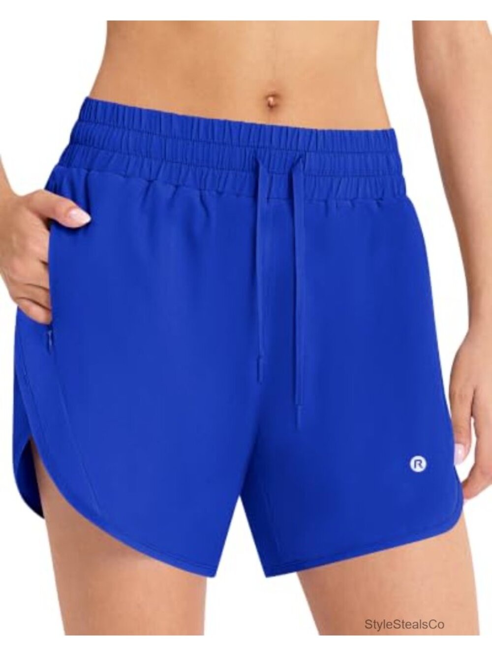 Women's Running Shorts 5" High Waisted Athletic Quick-Dry Zipper Pockets